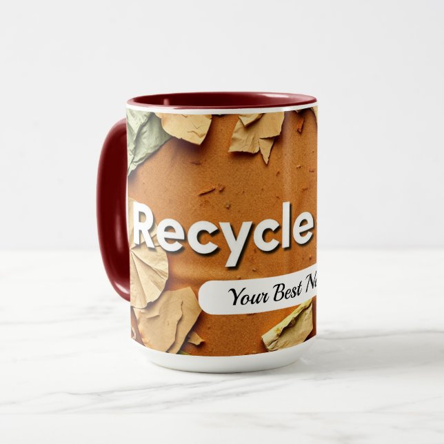 Mug Recycler la texture (Devant gauche)