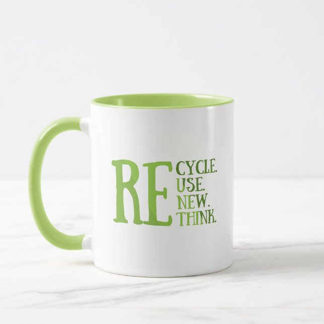 Mug Recycler réduire la réutilisation renouveler repen (Gauche)