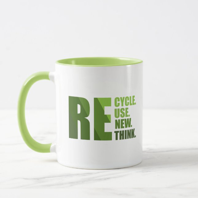 Mug Recycler réduire la réutilisation renouveler repen (Gauche)