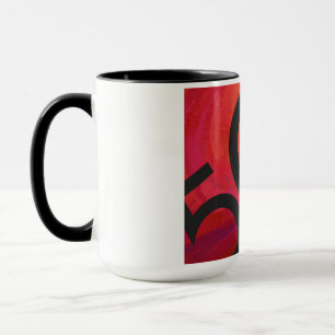 Mug Red 50 Dix Anniversaire