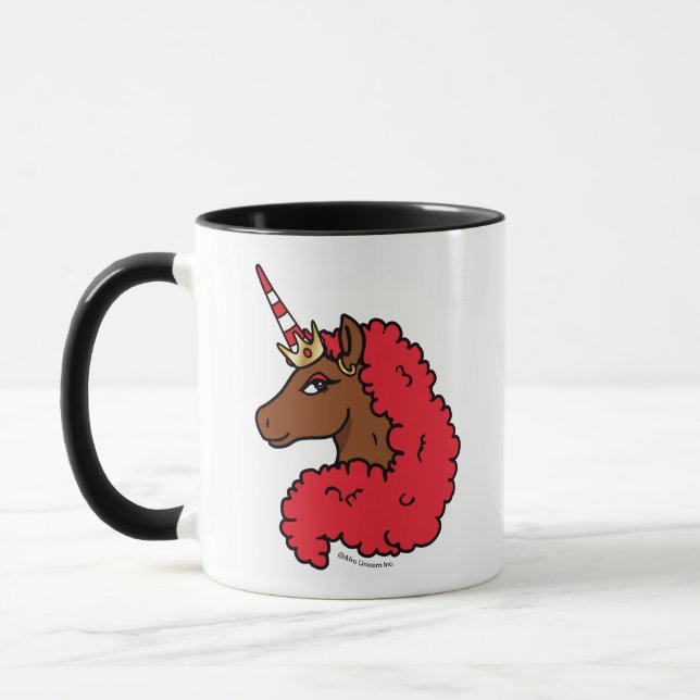 Mug Red Afro Unicorn (Gauche)