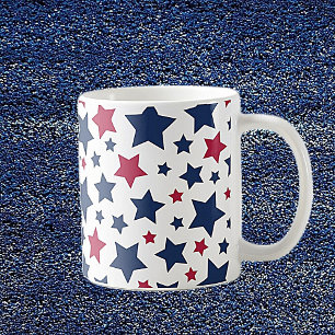 Mug Red and Blue Stars - motif de drapeau américain