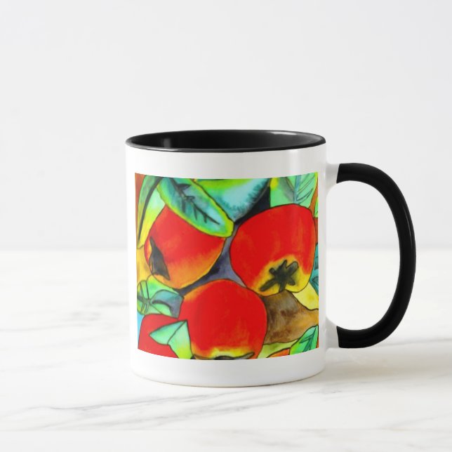 Mug Red Apples aquarelle art original (Droite)