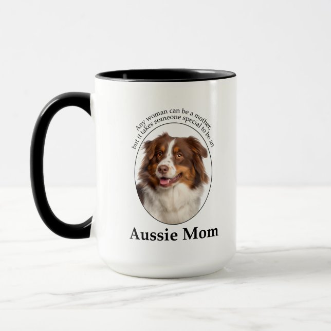 Mug Red Australian Shepherd Mom (Gauche)