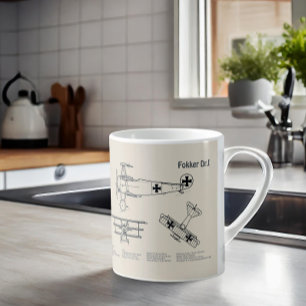 Mug Red Baron Fokker Dr.1 - Plan directeur de l'avion