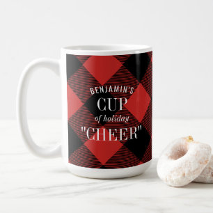 Mug Red Black Buffalo Check Plaid Funny Christmas