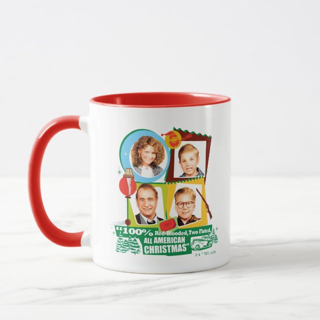 Mug Red-Blooded, Two Fisted, All American Christmas (Gauche)