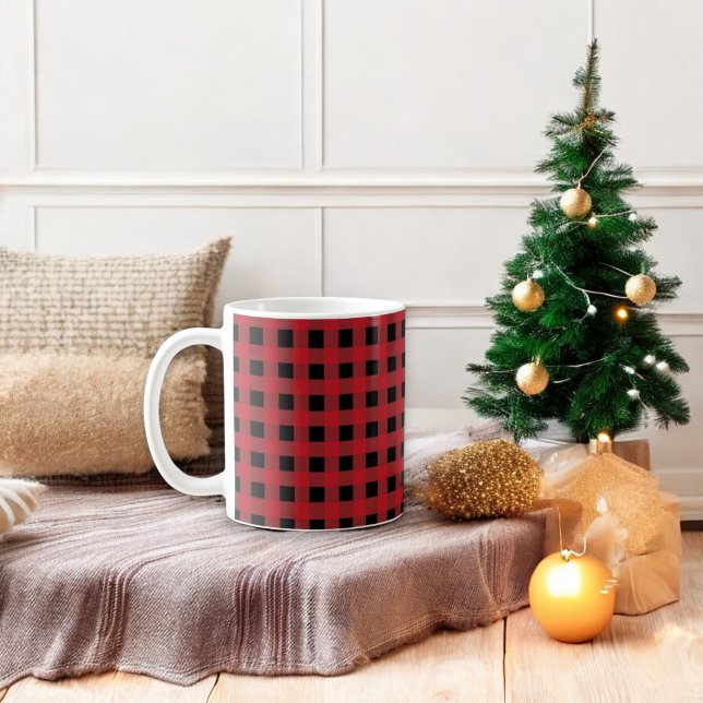Mug Red Buffalo Plaid Holiday (Créateur téléchargé)