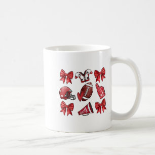Mug Red Coquette Bow Football Jour Femmes Filles Enfan