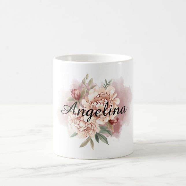 Mug Red Cream Floral (Centre)
