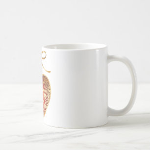 Mug Red Damask Heart