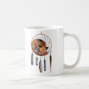 Mug Red Fox dormant sur Dreamcatcher