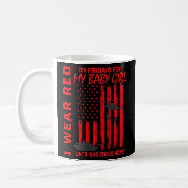Mug Red Friday Fille Bébé Déploiement Militaire Usa F (Gauche)