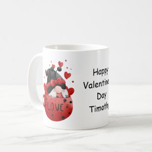 Mug Red Gnomes mignon Whimsical Adorable Saint Valenti