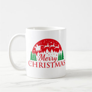 Mug Red Green Joyeux Noël Père Noël Sleigh