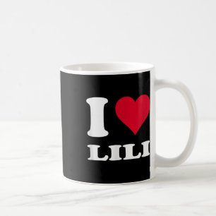 Mug Red Heart I Love Lili