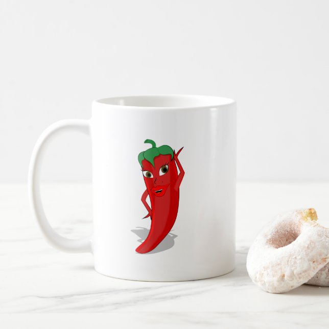 Mug Red Hot Pepper Diva (Avec donut)