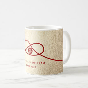 Mug Red Knot Union Double Bonheur Mariage chinois