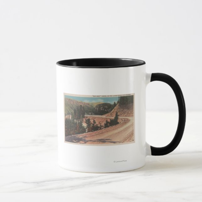 Mug Red Lodge, MT - Vue sur Mae West Curve (Droite)