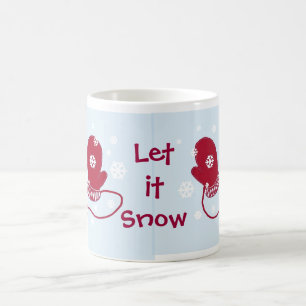 Mug Red Mittens - Let it Snow