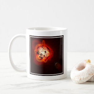 Mug Red Nwarf Star Orbité Par Une Hypothétique Exoplan