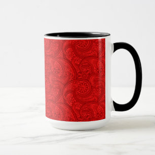 Mug Red Paisley
