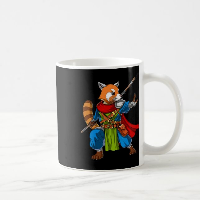 Mug Red Panda Bear Ninja Samurai Warrior Funny Kung Fu (Droite)