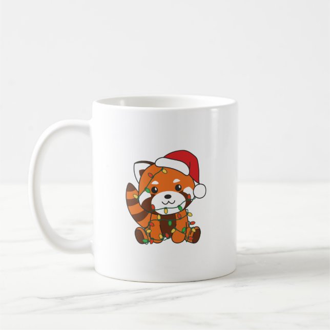 Mug Red Panda Christmas Winter Animals Red Pandas (Gauche)