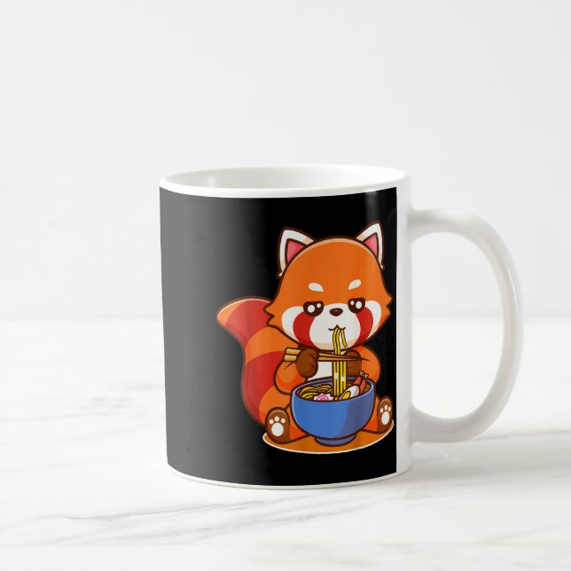 Mug Red Panda Eating Ramen Japanese Soup Zoo Animal Zo (Droite)
