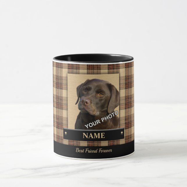 Mug Red Pet Picture style campagnard classique plissé (Centre)