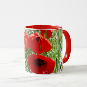 Mug Red Poppy, Cottage Garden photo