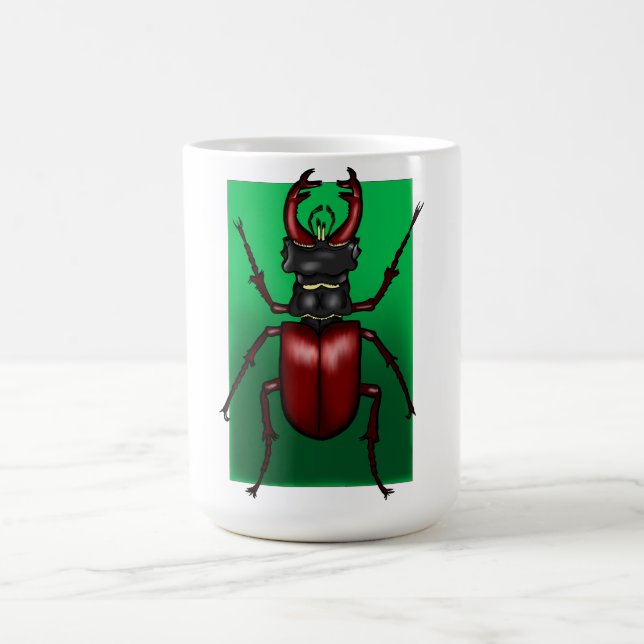Mug Red Stag Beetle Illustration (Centre)
