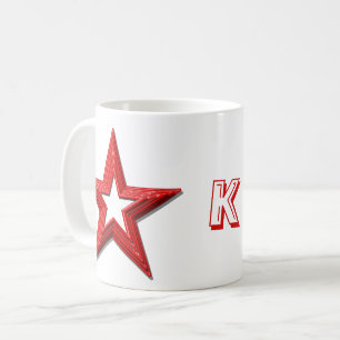 Mug - Red Stars et Initial