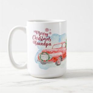 Mug RED TRUCK Joyeux papi de Noël Personnalisé