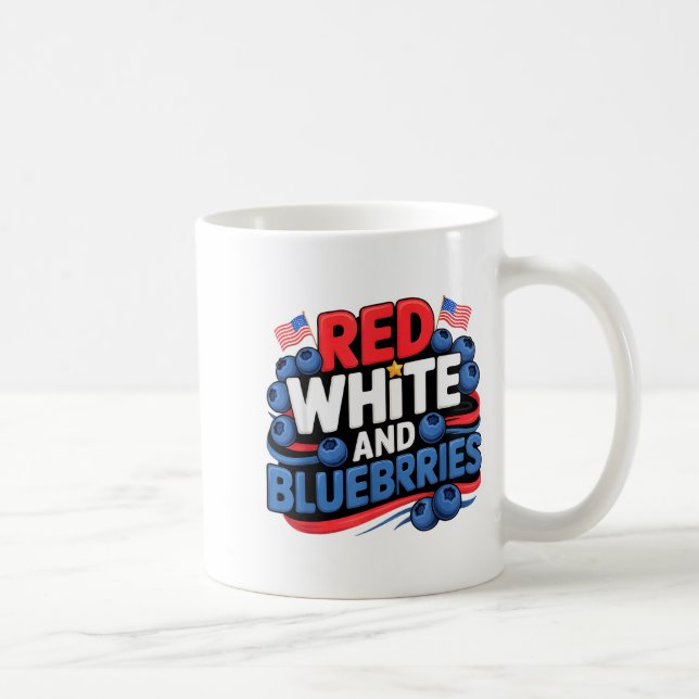 Mug Red, White And Blueberries Patriot  (Droite)