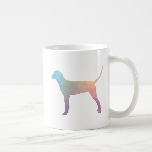 Mug Redbone Coonhound Geometric Pattern en Pastels (Droite)