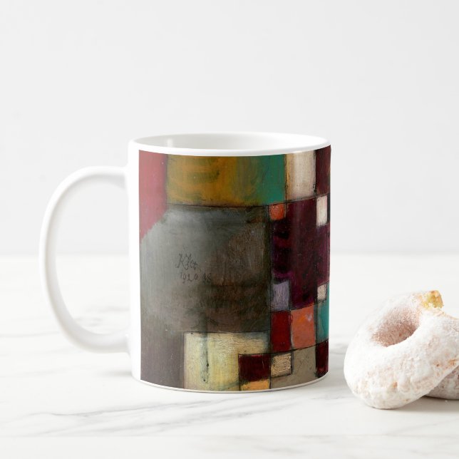 Mug Redgreen et rythmes violet-jaune, Paul Klee Art (Avec donut)