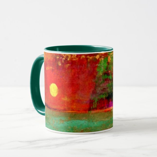 Mug Redon - Coucher de soleil, oeuvres colorées (Devant gauche)