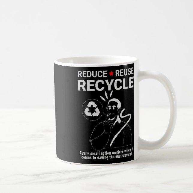 Mug Réduction, réutilisation, recyclage _ Protection D (Droite)