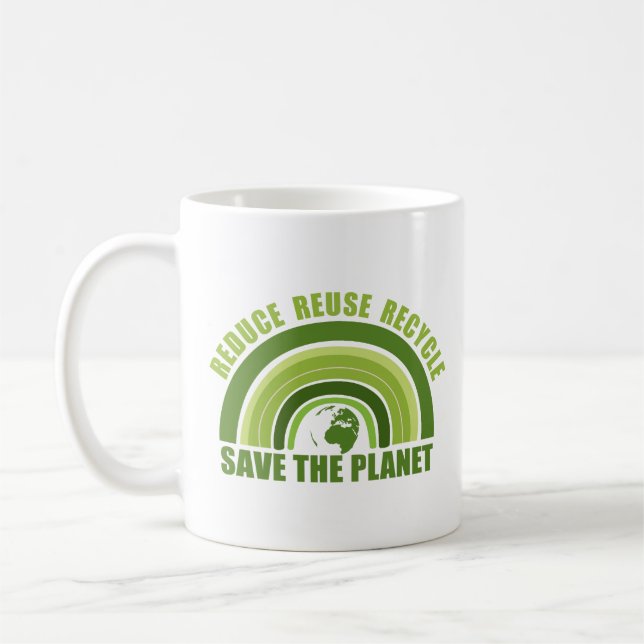 Mug Réduire la réutilisation du recyclage (Gauche)