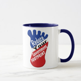 Mug Réduisez votre empreinte de pas de gouvernement
