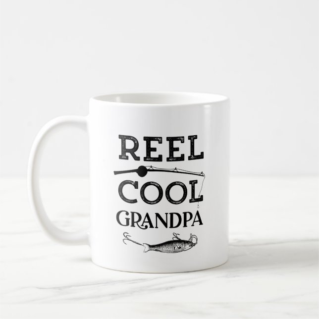 Mug Reel Cool Grand-père Funky Pêche Pun Grand-père Me (Gauche)