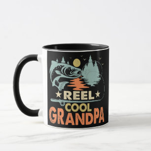 Mug Reel Cool Grand-père Pêcheur Aîné Vintage Père