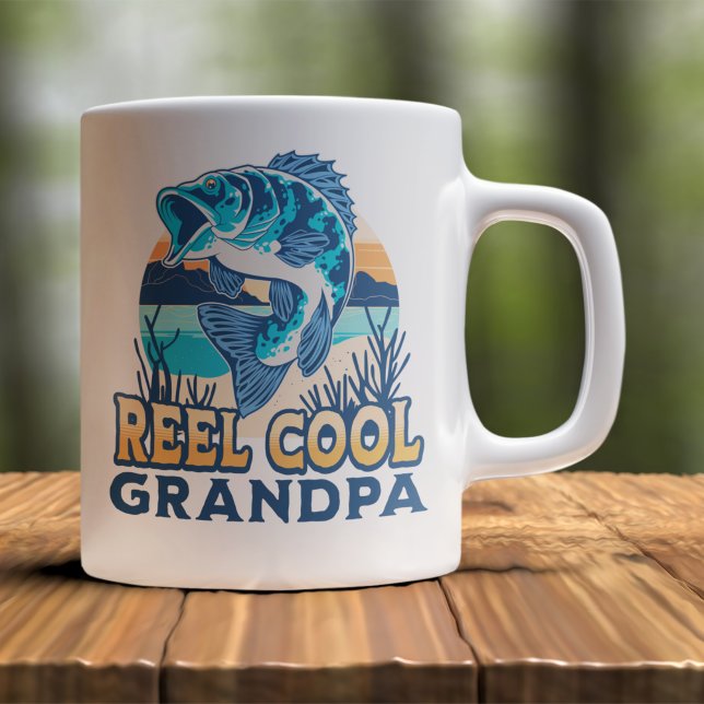 Mug Reel Cool Grandpa Funny Fisherman grandpa (Créateur téléchargé)