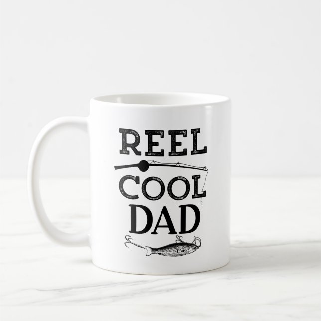 Mug Reel Cool Papa Funny Pêche Pun Pères Hommes (Gauche)
