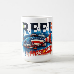 Mug Reel Cool Papa - Style Patriotique Pêche
