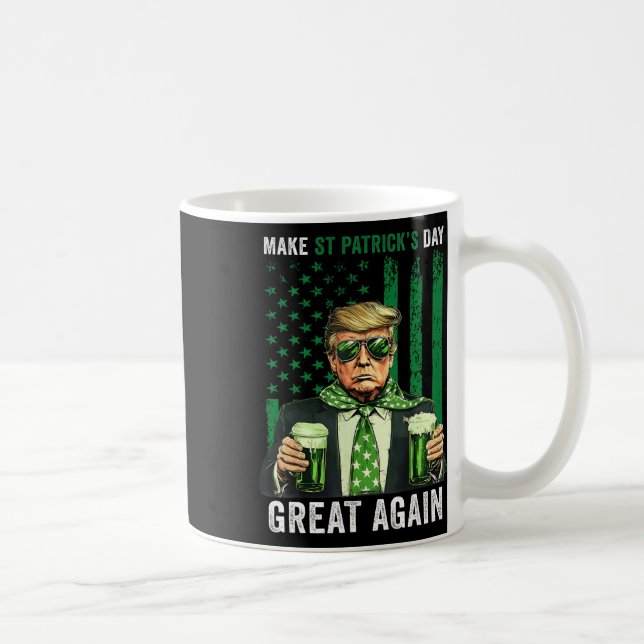 Mug Refaire la Saint-Patrick Grande Encore Drôle Trump (Droite)