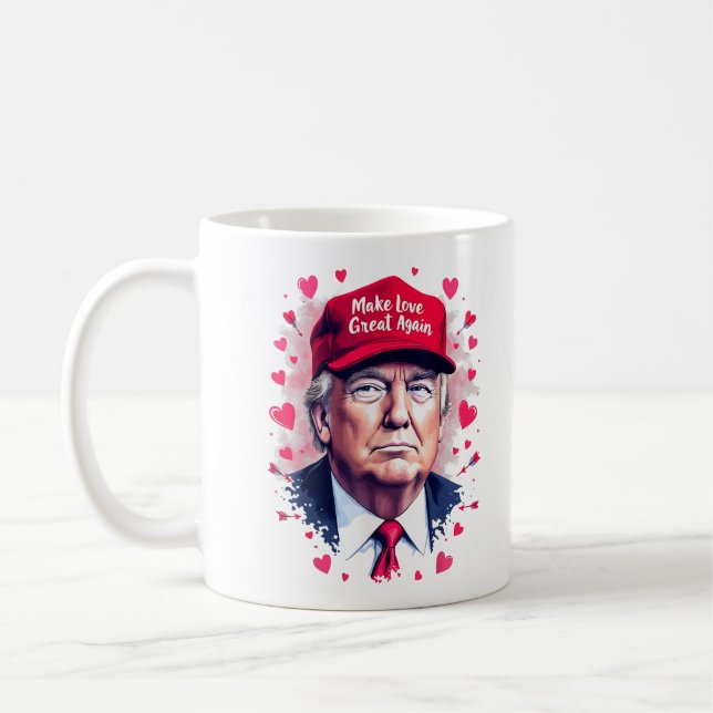Mug Refaire l'amour grande nouvelle drôle Trump Saint- (Gauche)