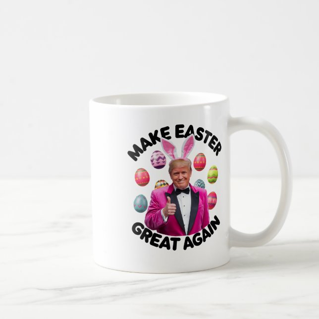 Mug Refaire Pâques Grande Encore Drôle de Lapin Trump  (Droite)