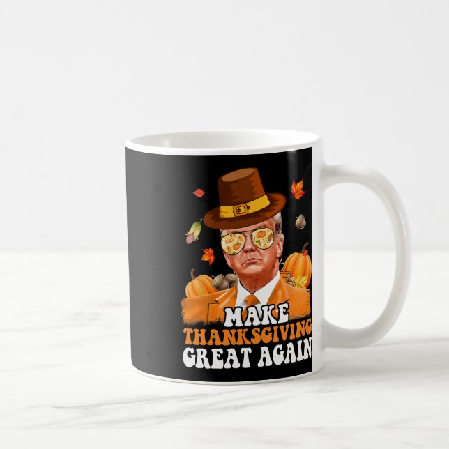Mug Refaire Thanksgiving Great Again Automne Feuilles  (Droite)